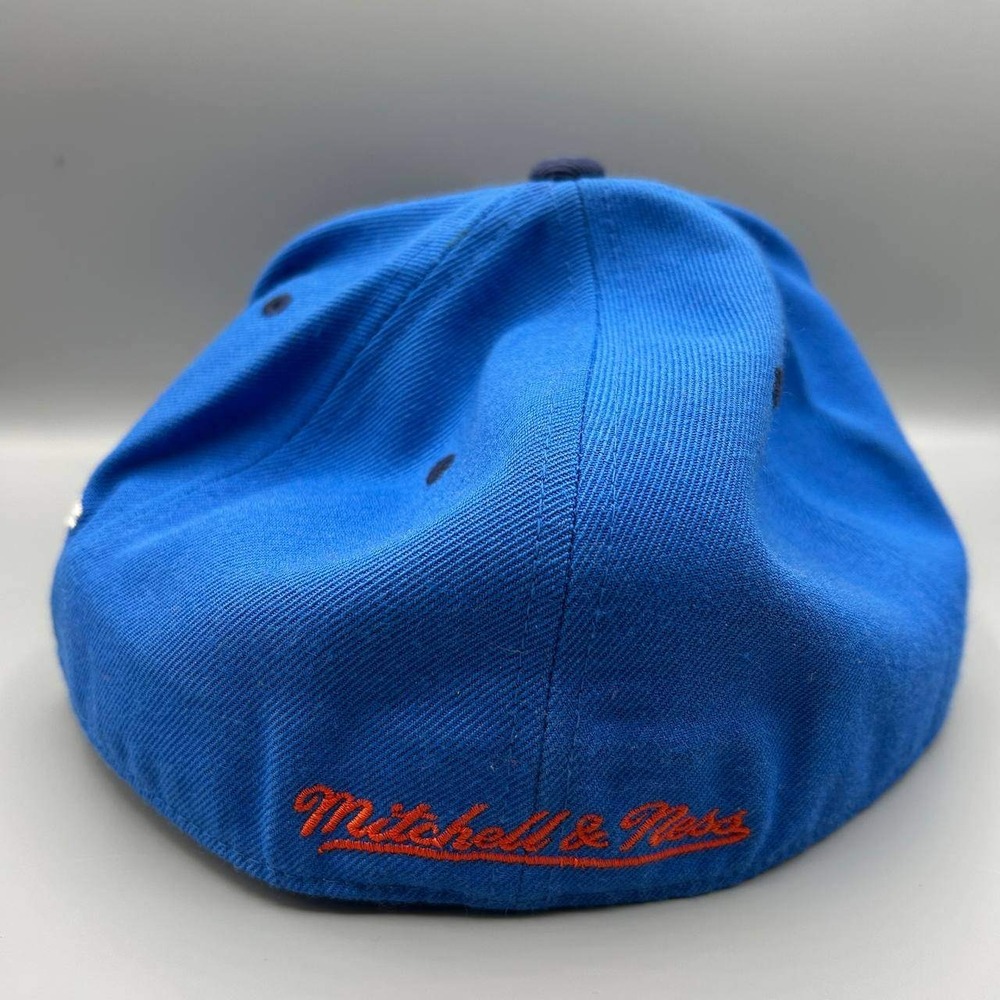 Oklahoma City Thunder Hat Men‎ 7 1/2 Blue Embroidered Mitchell & Ness Fitted Cap - Picture 5 of 8